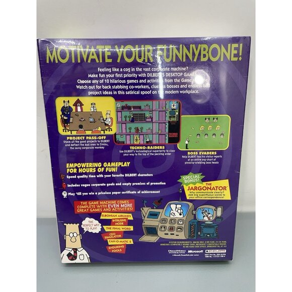 Dilbert's Desktop Games Interactive PC CD–ROM 1997 New Sealed - Picture 2 of 3